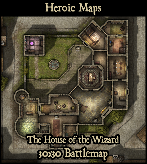 Heroic Maps - The House of the Wizard - Heroic Maps | Buildings ...